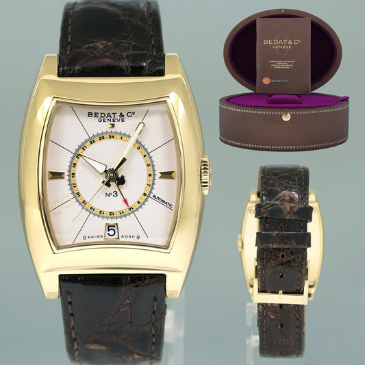 Bedat & Co Nº3 Yellow Gold 35mm Dual Time 388 Watch