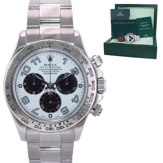 MINT Rolex Daytona White Gold Black White Panda 116509 Chronograph Watch Box
