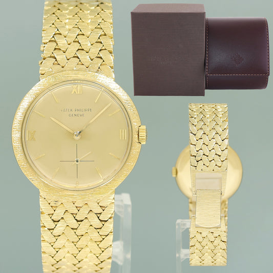 Patek Philippe 2506 Yellow Gold Bracelet 30mm Calatrava Watch