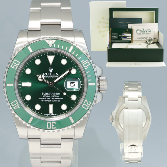 2023 Rolex CPO & PAPERS Rolex Submariner Hulk Green Ceramic 116610LV Steel Watch