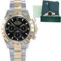MINT Rolex Daytona 116523 Chronograph Black Steel Yellow Gold Two Tone Watch Box