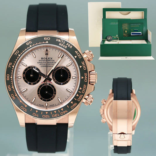FEB 2025 NEW PAPERS Rolex Daytona Rose Gold 126515LN Ceramic Sundust Watch Box