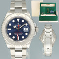 NEW 2021 PAPERS Rolex Yacht-Master 126622 Steel Platinum Blue 40mm Watch Box