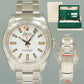 NEW STICKERS 2018 PAPERS Rolex Milgauss 116400 Orange White 40mm Steel Watch Box