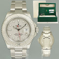 MINT 2015 PAPERS Rolex Yacht-Master 116622 Platinum Dial Steel 40mm Watch Box