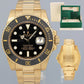 MINT Rolex Submariner Black Diamond Serti Dial Ceramic 116618LN Yellow Gold Watch