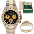 2015 MINT Rolex Daytona 116523 Black Paul Newman Steel Yellow Gold Two Tone Watch Box