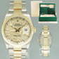 2023 Rolex DateJust 36mm Champagne Palm Motif Two Tone Gold Oyster 126233 Watch