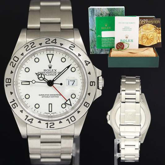 2000 MINT PAPERS Rolex Explorer II White 16570 40mm Polar Watch Box