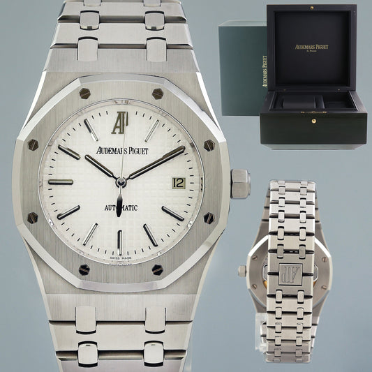 2024 SERVICE MINT Audemars Piguet Royal Oak White 39mm Steel 15300ST Watch Box
