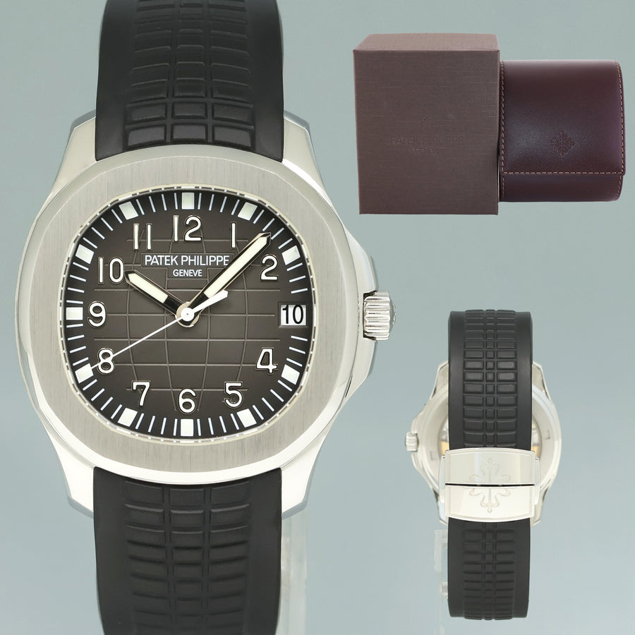 MINT Patek Philippe Steel Aquanaut Black Rubber JUMBO 5165a 38mm Watch Box