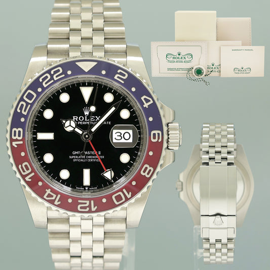 CPO 2025 PAPERS Rolex GMT Master PEPSI Red Blue Jubilee Ceramic 126710BLRO Watch