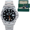 2022 NEW PAPERS 226570 Rolex Explorer II 42mm Black Steel 42mm Date Watch Box