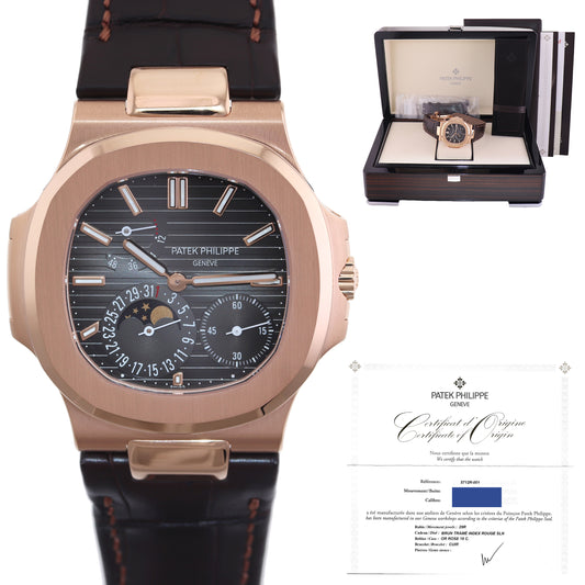 MINT PAPERS Patek Philippe Nautilus Moonphase Rose Gold 5712R Watch Box