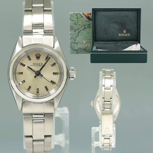 Ladies Rolex Oyster Perpetual 26mm 6718 Steel Watch Box