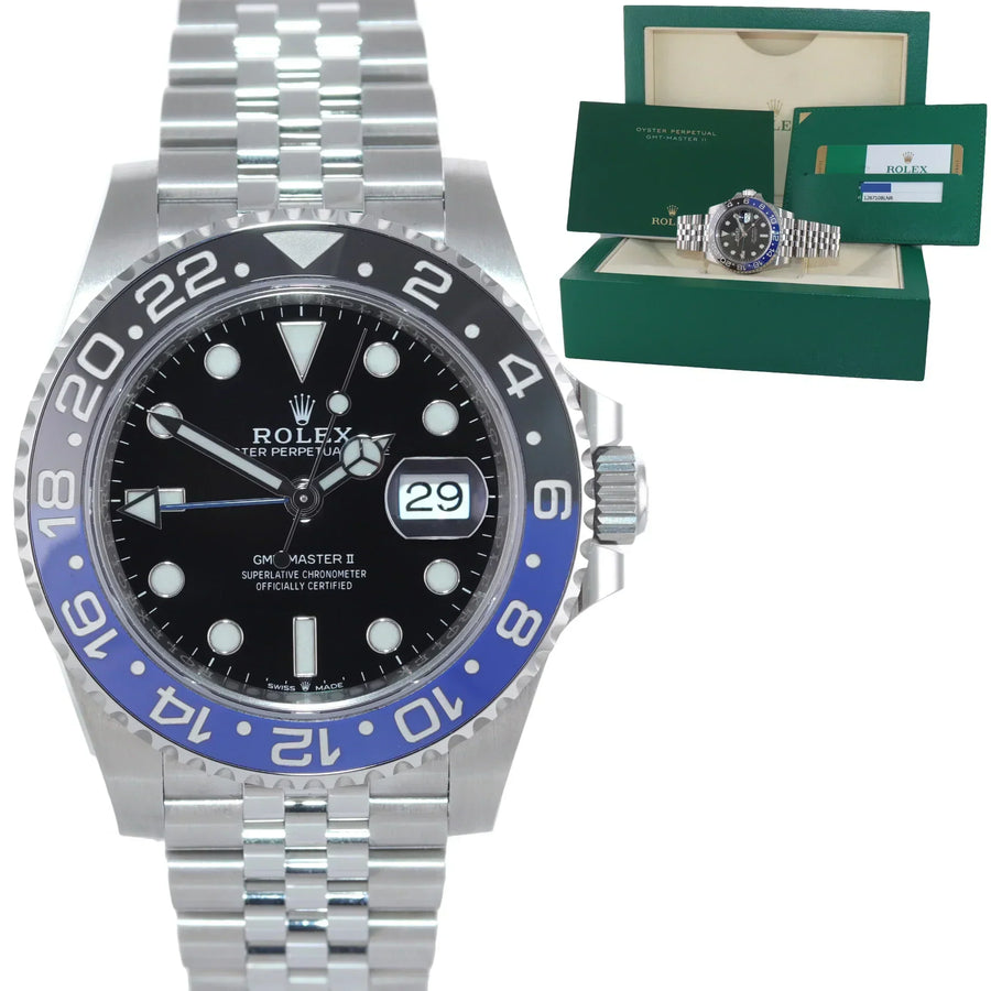 2019 MINT PAPERS Rolex GMT Master Batman Blue Jubilee Ceramic 126710 Watch Box