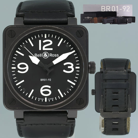 PAPERS Bell & Ross BR 01-92 Black Dial Stainless Steel 46mm Watch