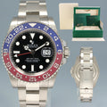 2016 MINT Rolex 116719BLRO GMT-Master II Pepsi White Gold 40mm Black Dial Watch