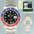 2006 MINT PAPERS Rolex GMT-Master II 2 Pepsi Blue Red Steel 16710 40mm Watch Box