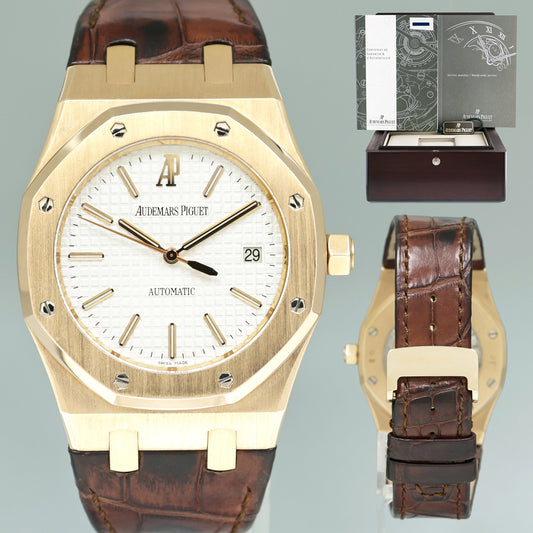 MINT PAPERS Audemars Piguet AP Royal Oak Rose Gold 15300 39mm White Dial Watch