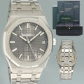 2022 MINT Papers 15500ST Audemars Piguet Royal Oak 41mm Steel Grey Watch Box