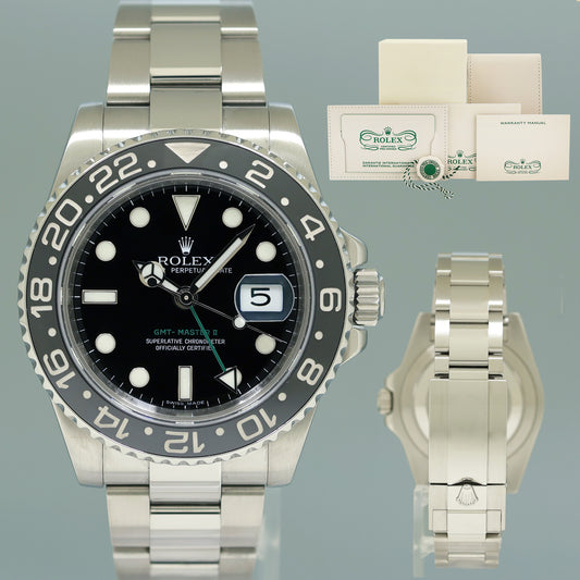 2025 CPO Rolex Papers Rolex GMT Master II 116710LN Steel Ceramic Black 40mm Watch