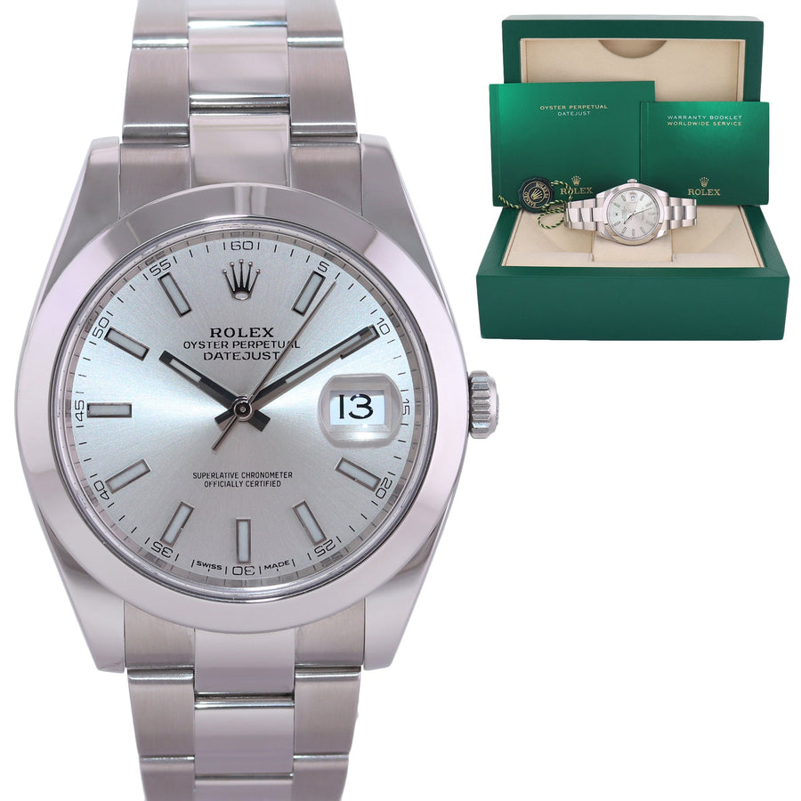 2020 MINT Rolex DateJust 41 Steel 126300 Silver Dial Oyster 41mm Watch Box