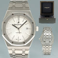 Serviced in 2026 Audemars Piguet Royal Oak 41mm Steel 15400ST White Watch Box