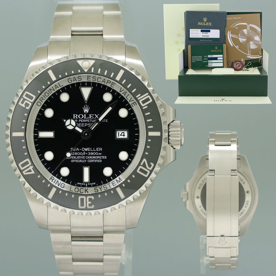 MINT 2024 RSC Papers Rolex Sea-Dweller DEEPSEA 116660 Steel 44mm Black Watch Box