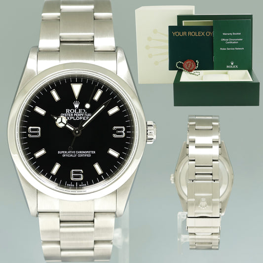 2006 MINT Rolex 114270 Explorer Black Arabic Steel 36mm Oyster Watch Box