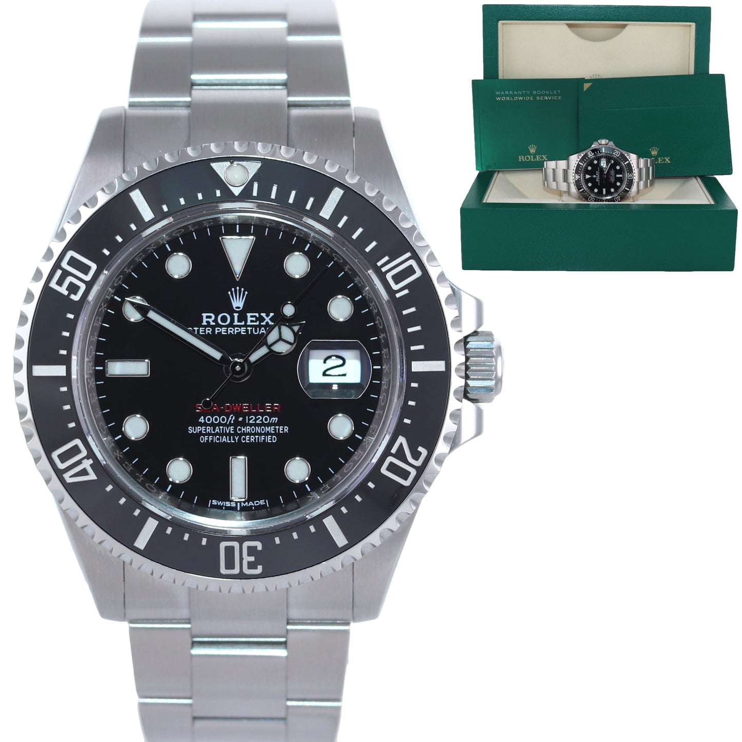 2018 MINT Rolex 126600 Red Seadweller SD43 43mm Mark 1 Mk1 Ceramic Steel Watch Box
