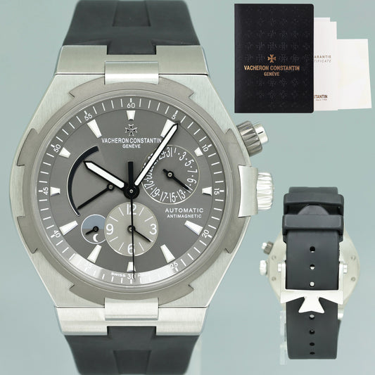 2016 PAPERS Vacheron Constantin Overseas 47450 Grey 42mm Titanium Dual Time Watch
