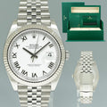 2026 NEW PAPERS Rolex DateJust 126334 White Roman Jubilee White Gold 41mm Watch