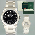 2008 MINT Engraved Rehaut Rolex 114270 Explorer Black Arabic Steel 36mm Oyster Watch Box