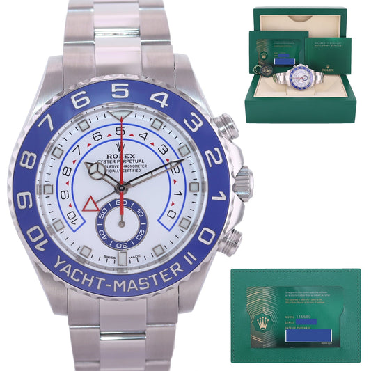 2021 NEW PAPERS Rolex Yacht-Master 2 NEW MERC HANDS Steel Blue 116680 Watch