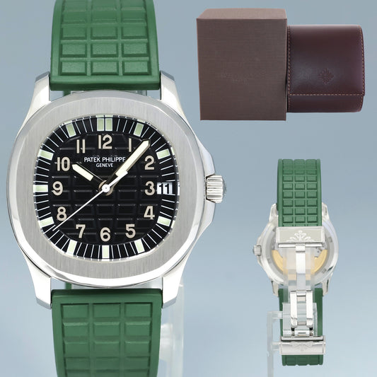 MINT Patek Philippe Steel 5066a Aquanaut Green Tropical Rubber 5066/1 36mm Watch