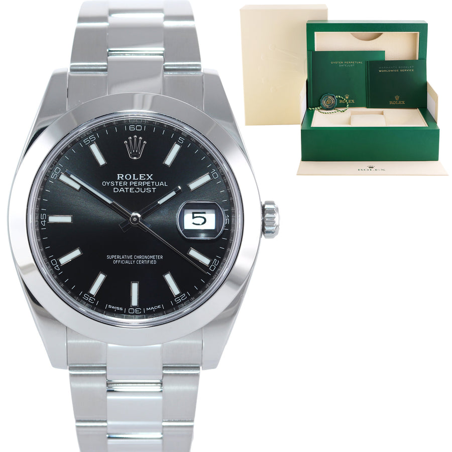 2020 MINT Rolex 126300 DateJust 41 Steel Black Dial Oyster 41mm Watch Box