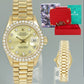 FACTORY DIAMOND Ladies Rolex President 26mm 69138 Yellow Gold Diamond Watch Box