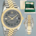 2020 MINT Rolex 126333 DateJust 41 Two Tone Yellow Gold Wimbledon 41mm Jubilee Watch Box