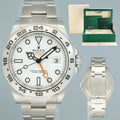 2018 MINT Rolex Explorer II 216570 Polar White Dial Steel 42mm Watch Box