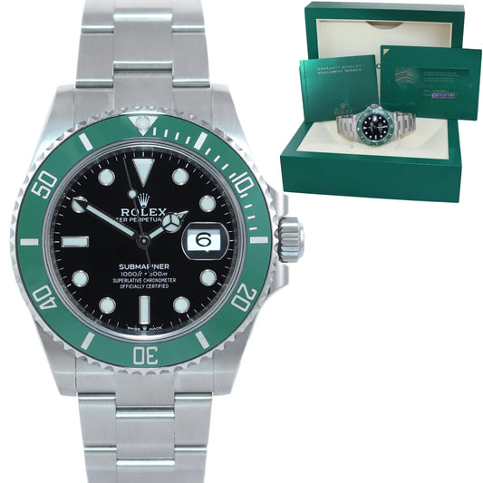 2023 NEW Rolex Submariner 41mm GREEN KERMIT Ceramic 126610LV Watch Box
