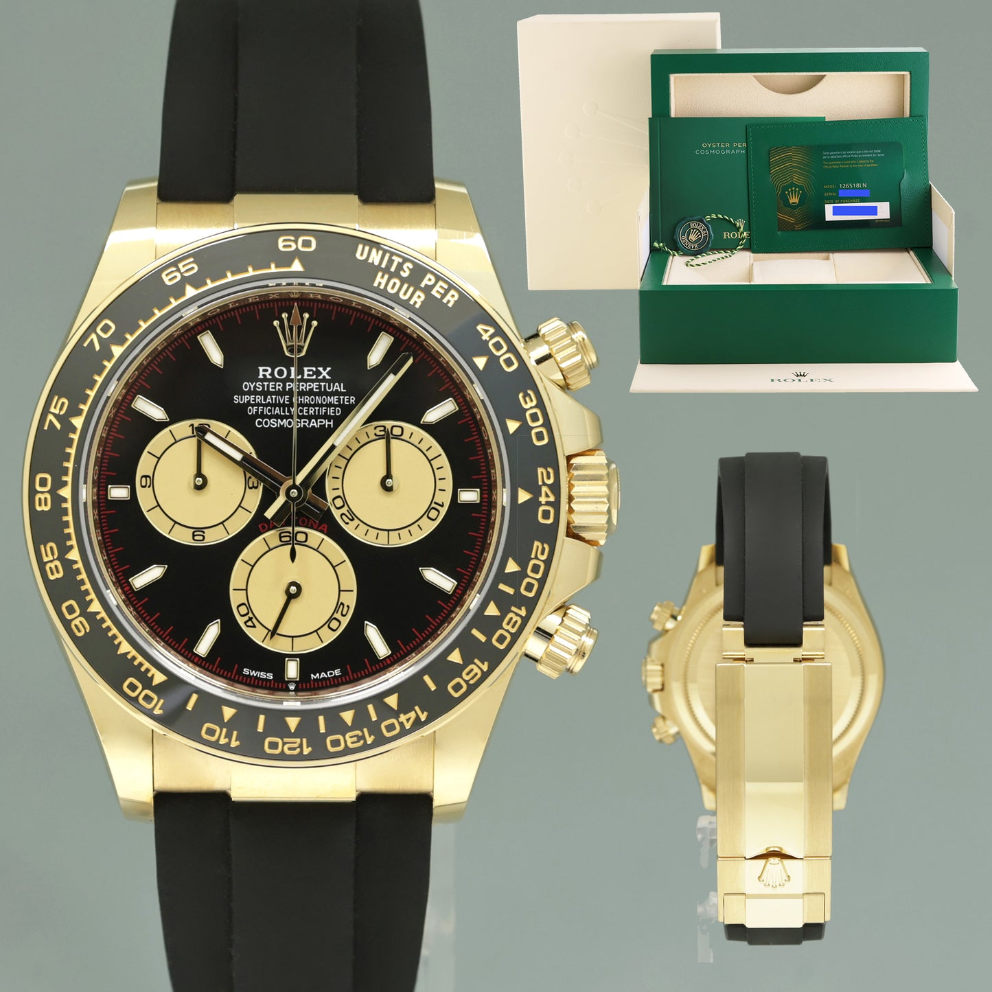 2024 NEW PAPERS Rolex Oysterflex Daytona 126518LN Gold Paul Newman Watch Box