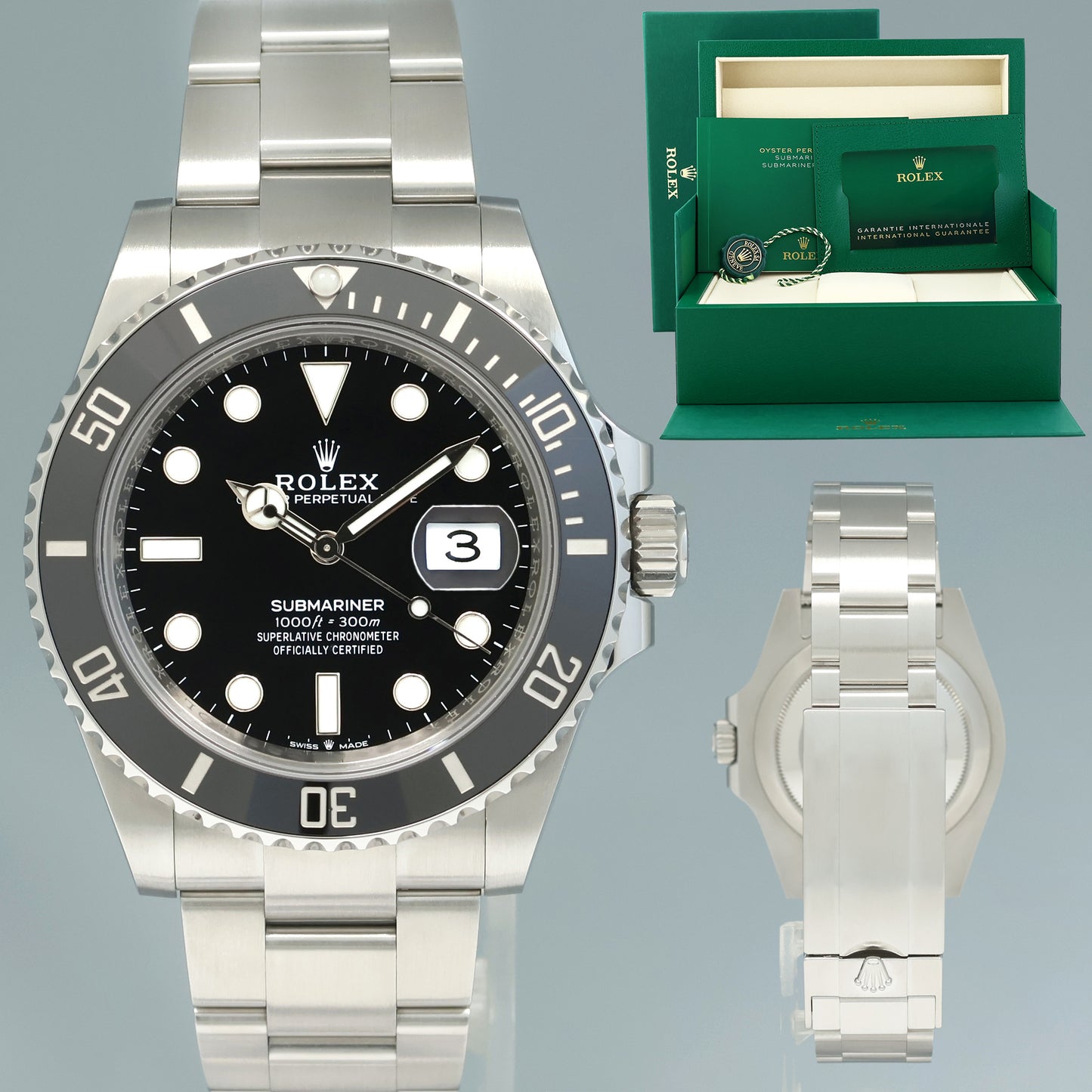 2025 NEW PAPERS Rolex 126610LN Submariner 41mm Steel Black Ceramic Watch Box