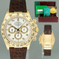 1997 MINT Rolex Daytona Zenith 16518 White Chronograph Leather Yellow Gold Watch Box