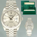 2026 NEW PAPERS Rolex DateJust 41 Steel 126300 Silver Stick Jubilee 41mm Watch Box