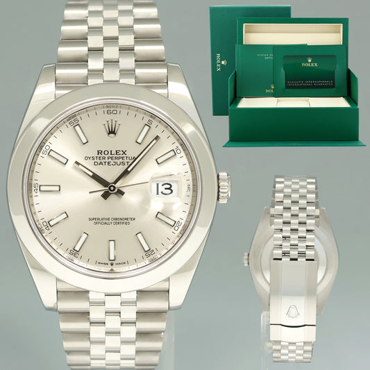 2026 NEW PAPERS Rolex DateJust 41 Steel 126300 Silver Stick Jubilee 41mm Watch Box