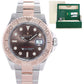 PAPERS MINT 2018 Rolex Yacht-Master 116621 CHOCOLATE 40mm Rose Gold Steel Watch