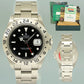PAPERS MINT 2001 Rolex Explorer II 16570 Stainless Steel Black Dial GMT 40mm Watch Box