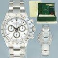 2010 MINT 116520 Rolex Daytona White Dial Chronograph Steel 40mm Watch Box