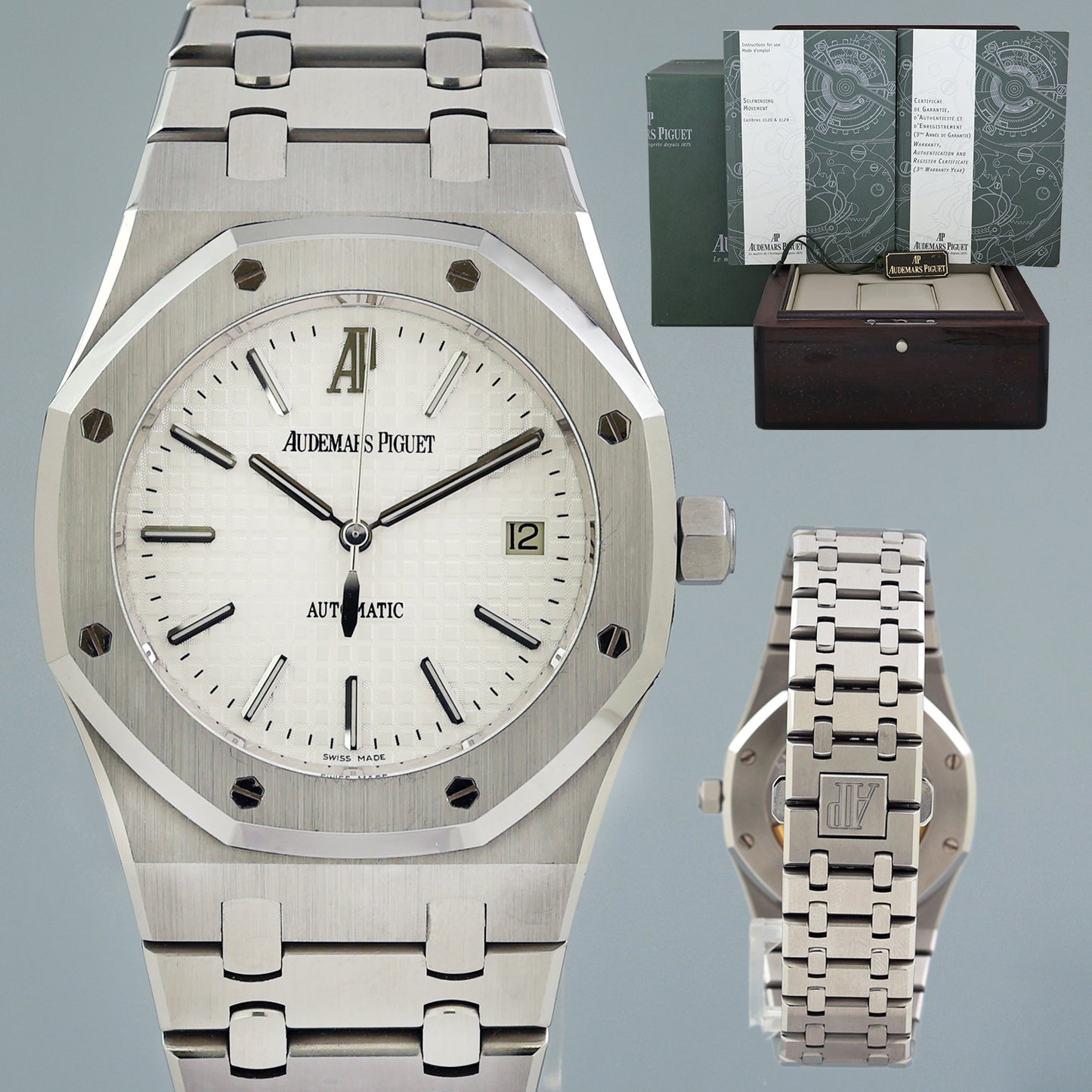 MINT PAPERS Audemars Piguet Royal Oak White 39mm Steel 15300ST Watch Box
